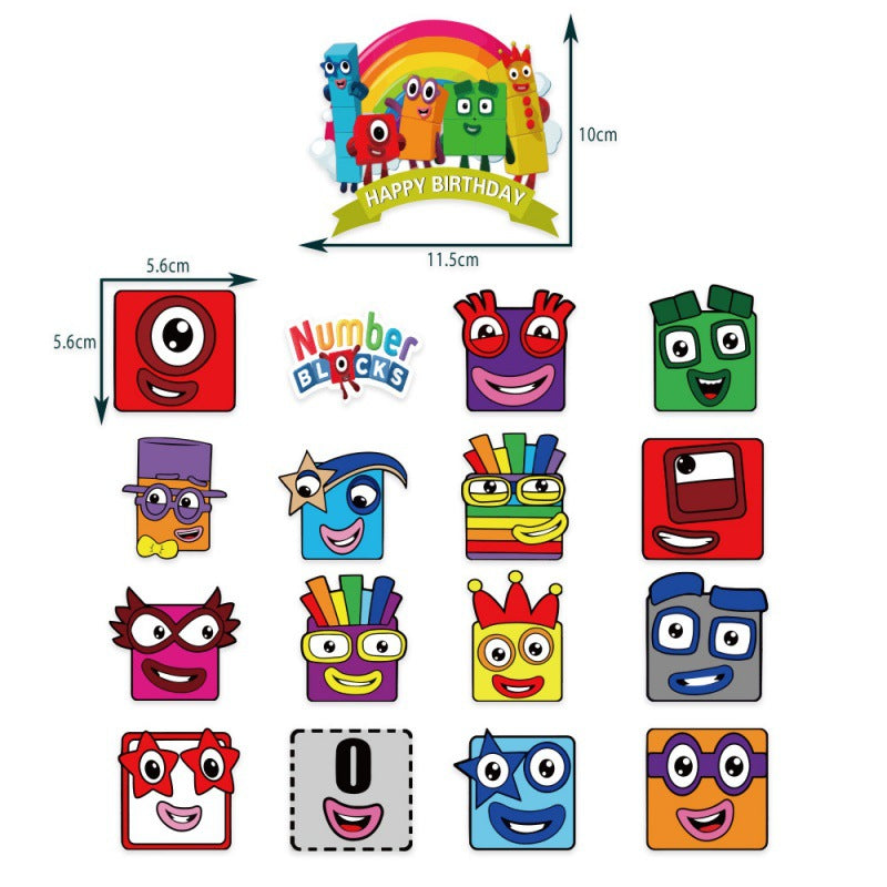 Number Blocks Birthday Party Decorations.