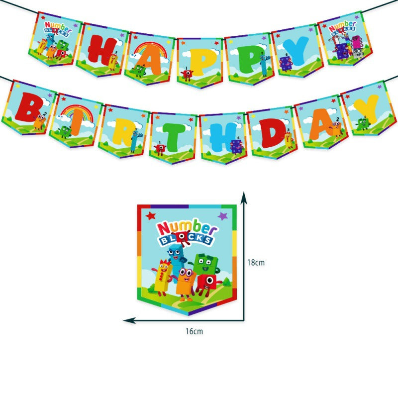 Number Blocks Birthday Party Decorations.