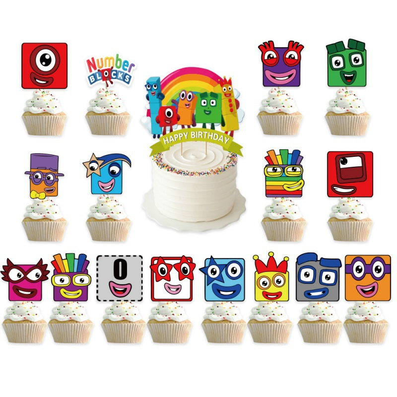 Number Blocks Birthday Party Decorations.