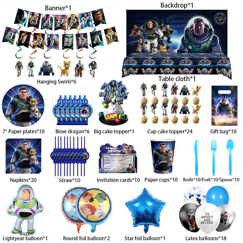 Buzz Lightyear Birthday Party Supplies.