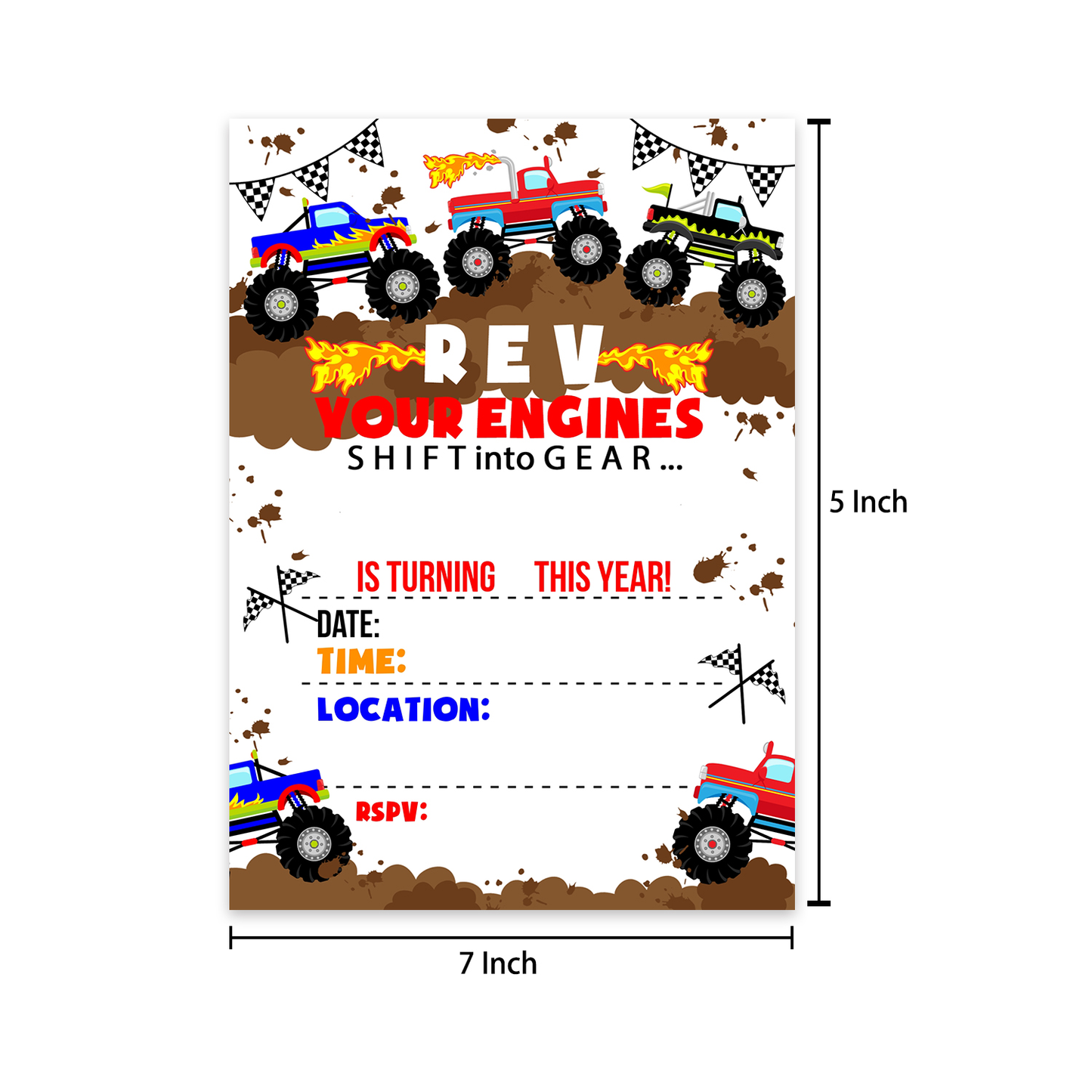 Monster Trucks Birthday Party Decorations (Racing Cars).