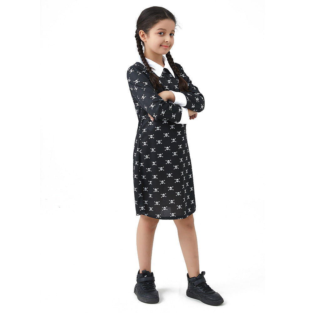 Wednesday Costume for Girls Dotted.