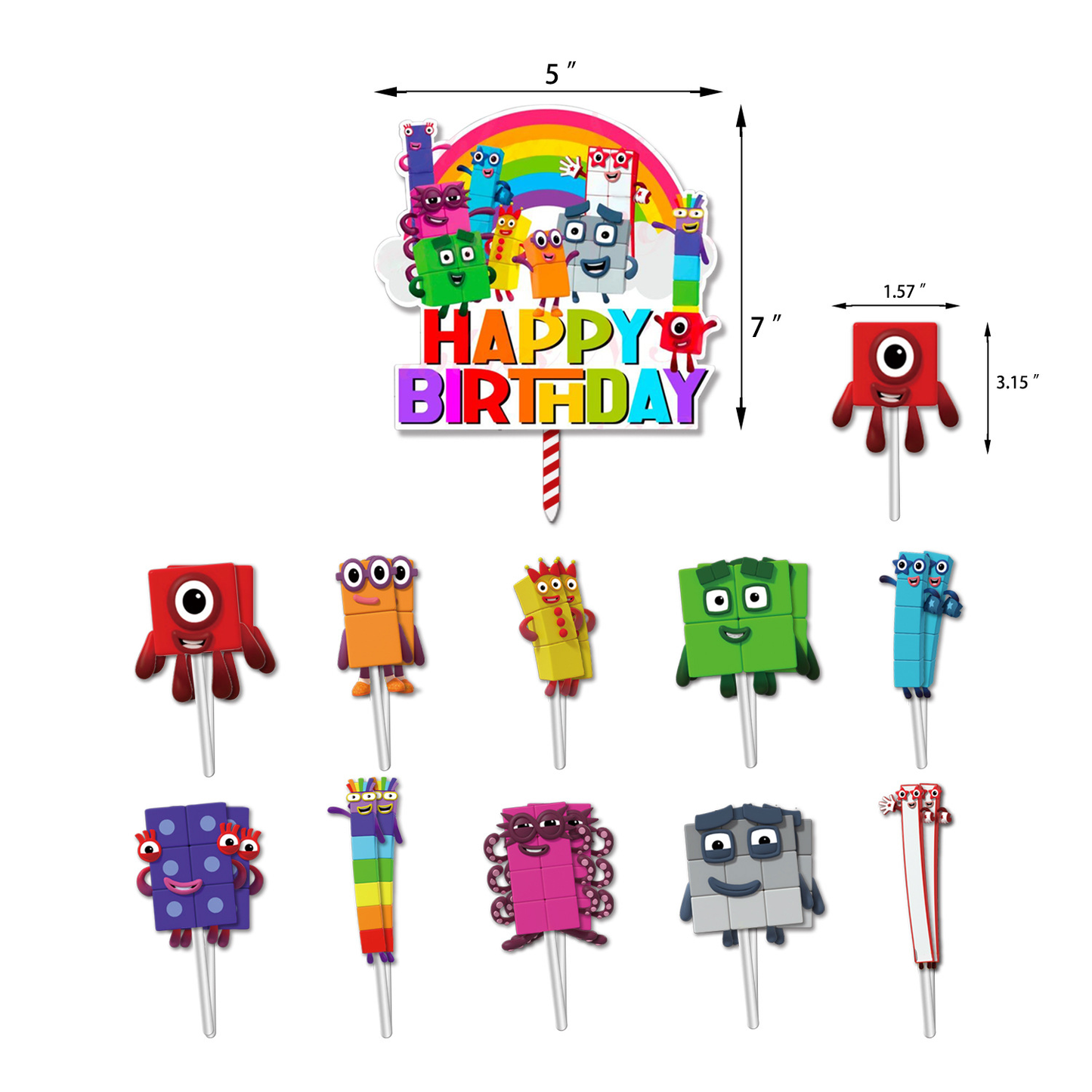 Number Blocks Birthday Party Decorations.