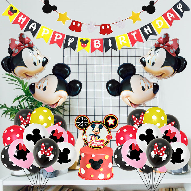Minnie Mouse and Mickey Mouse Birthday Theme.