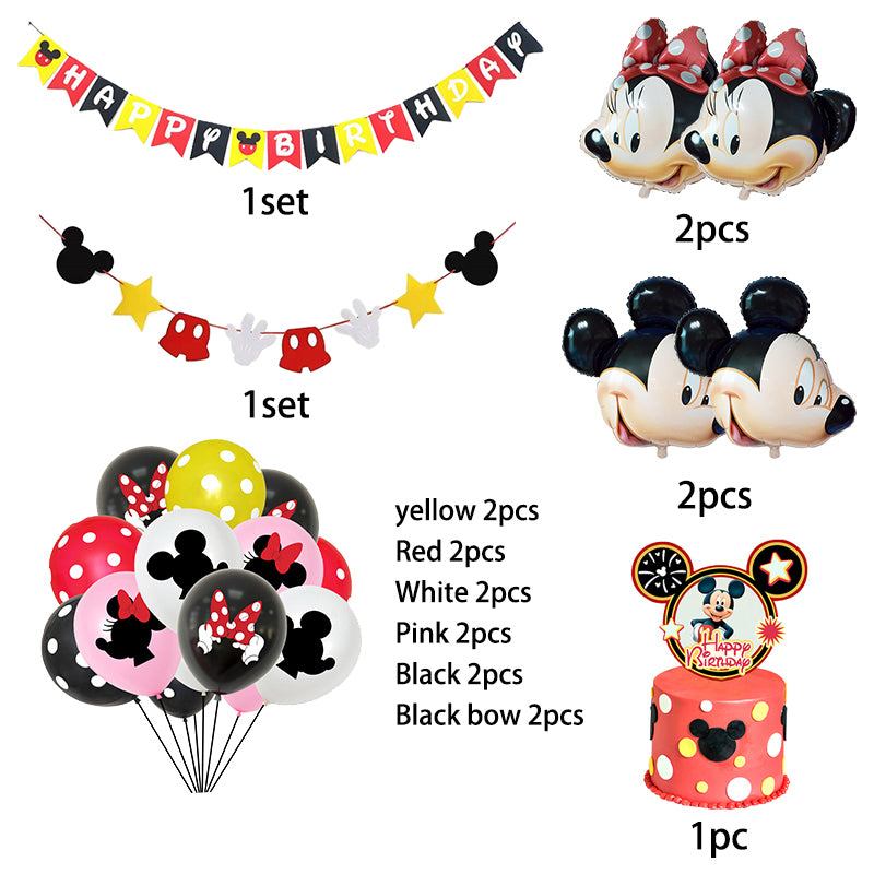 Minnie Mouse and Mickey Mouse Birthday Theme.