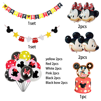 Minnie Mouse and Mickey Mouse Birthday Theme.