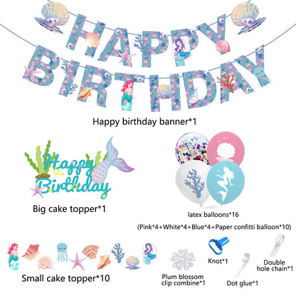 Mermaid Birthday Theme Decorations.