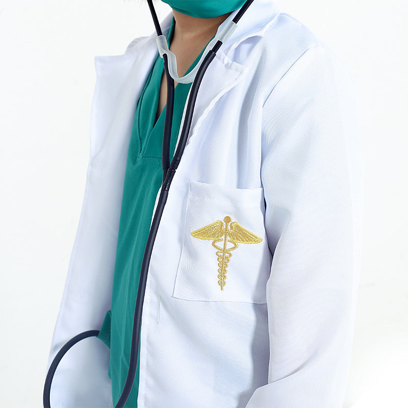 Doctor Surgical Gown (Green) with Accessories