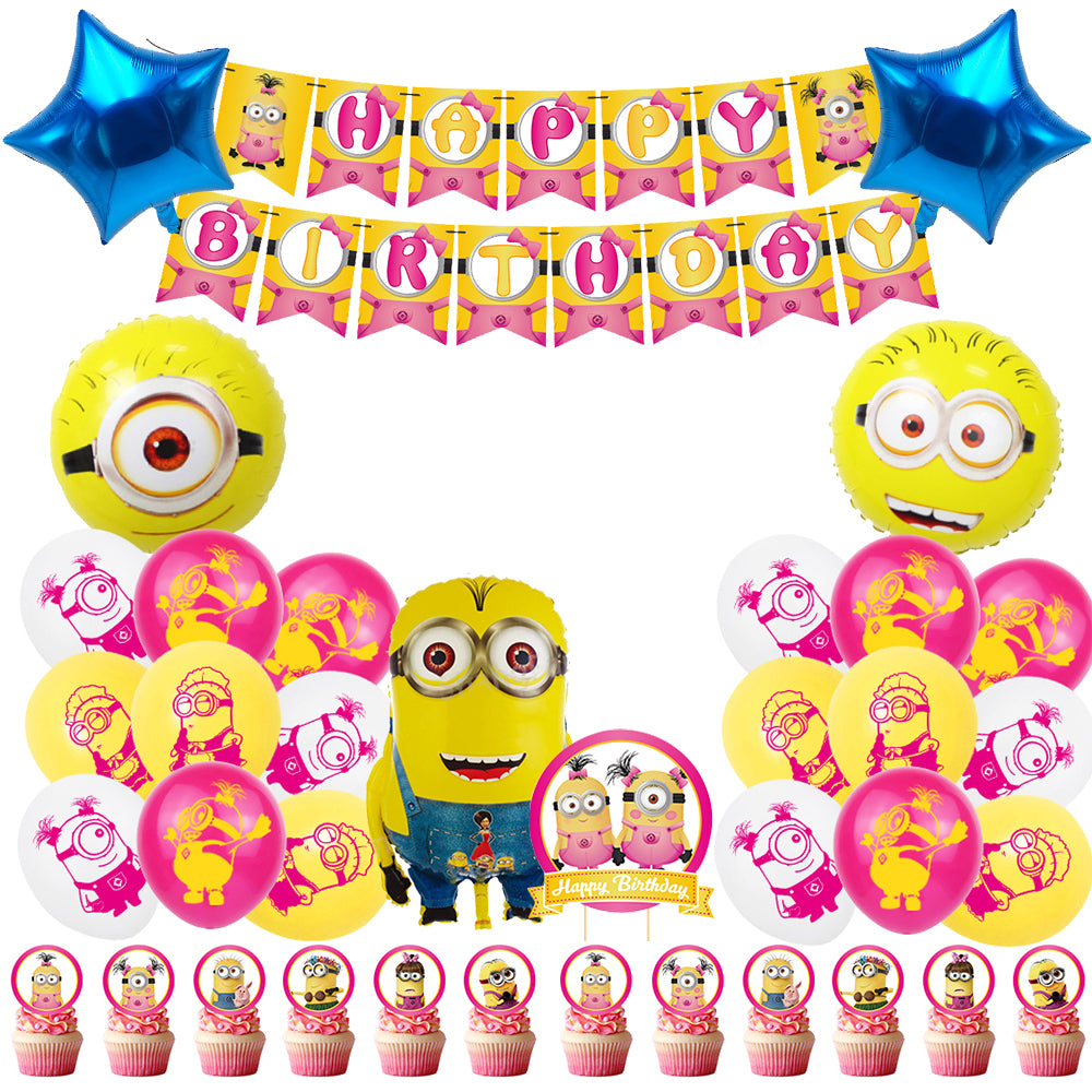 Minions Girls Birthday Party Decorations.