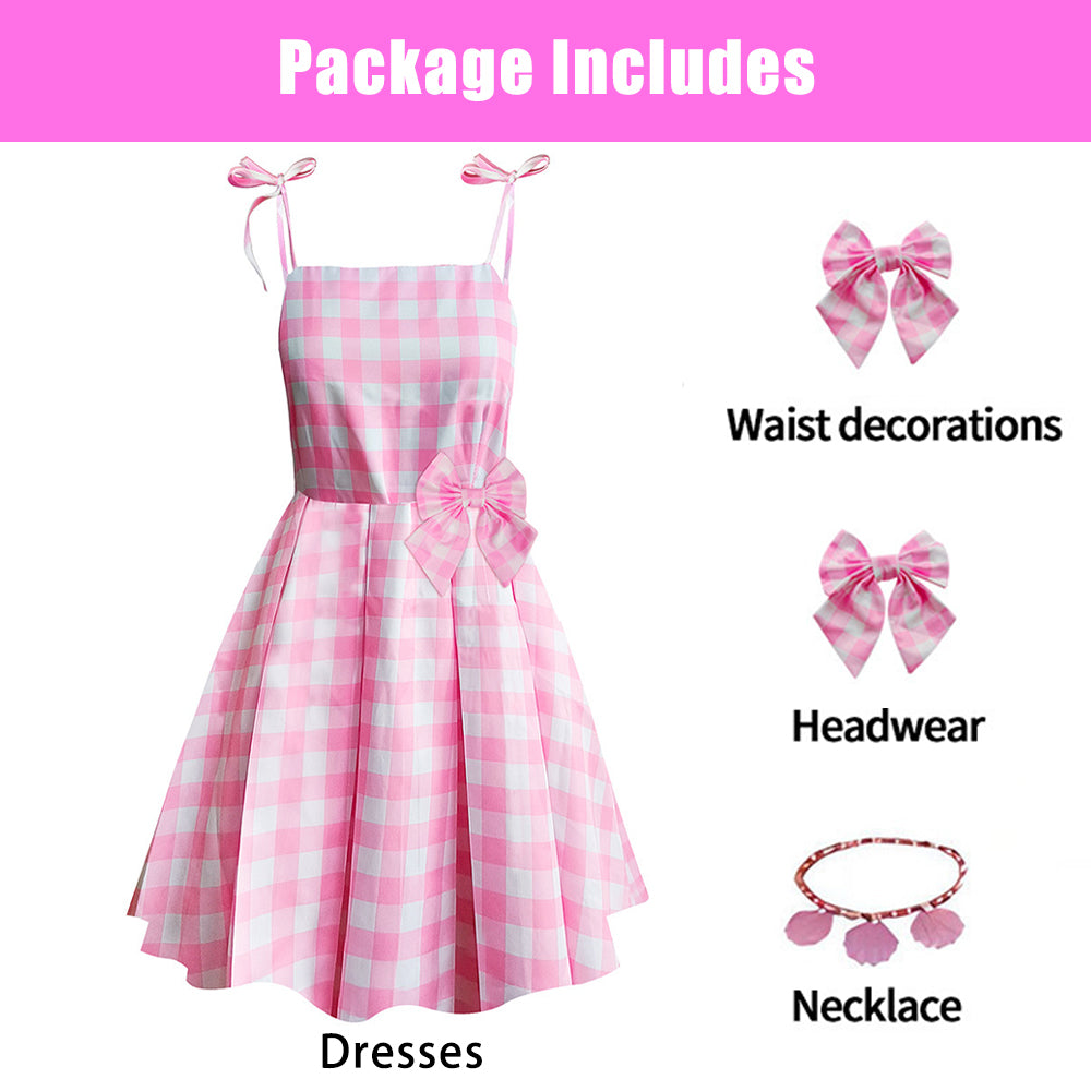 Barbie White Bowknot Costume For Adults.