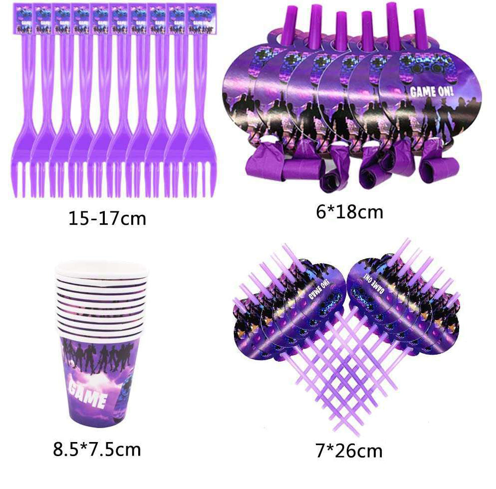 Fortnite Birthday Party Supplies, Party Corner provides Fortnite Birthday Party Supplies in UAE, Saudia, Qatar, Bahrain, and Oman. Get birthday party decorations and much more. Order Now!, Party Supply Kits, Party Corner