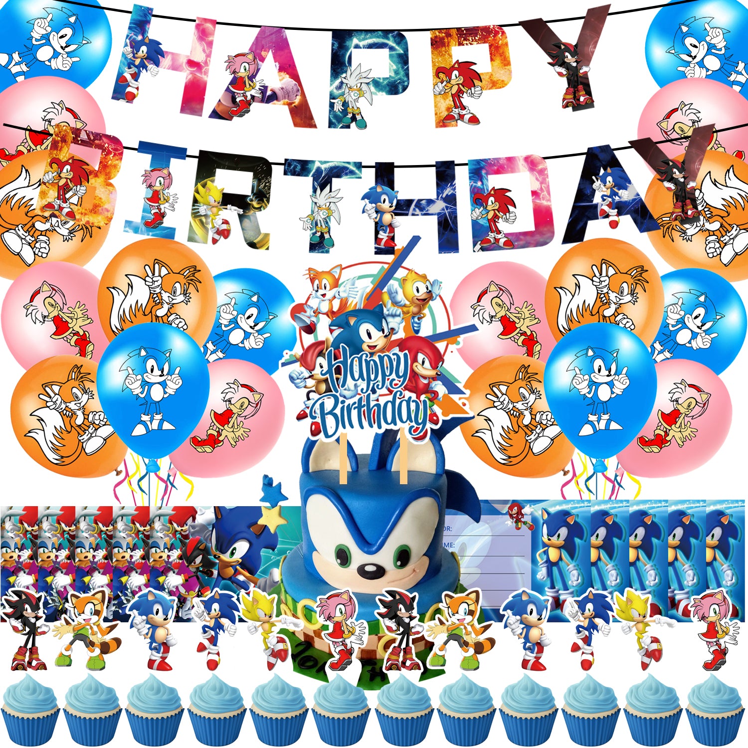 Sonic The Hedgehog Birthday Party Decorations.