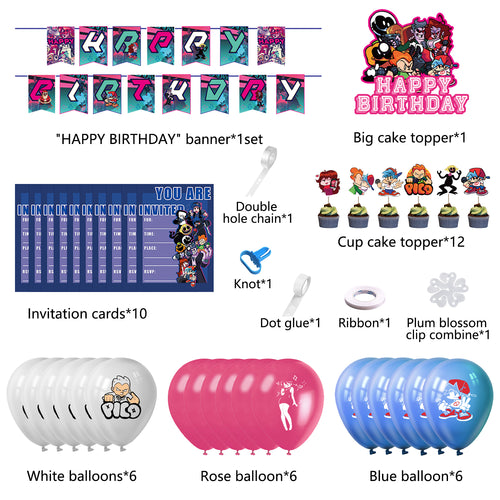 Friday Night Funkin Party Decorations, Party Corner provides Friday night funkin party decorations in UAE, Saudia, Qatar, Bahrain, and Oman. Get birthday party balloons, and much more. Order now!, Party Supply Kits, Party Corner