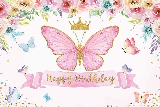 Spring Tea Butterflies Birthday Supplies.