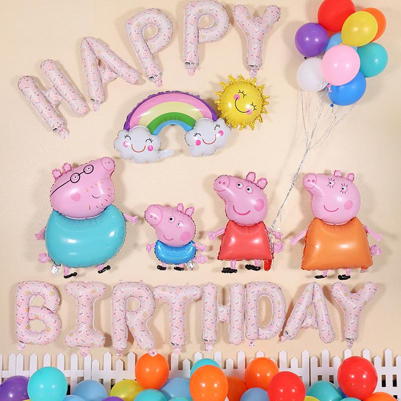 Peppa Pig Pink Birthday Party Decorations.