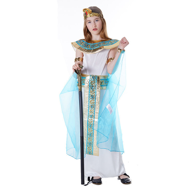 Egyptian Pharaohs Princess (Cleopatra) Blue Costume.
