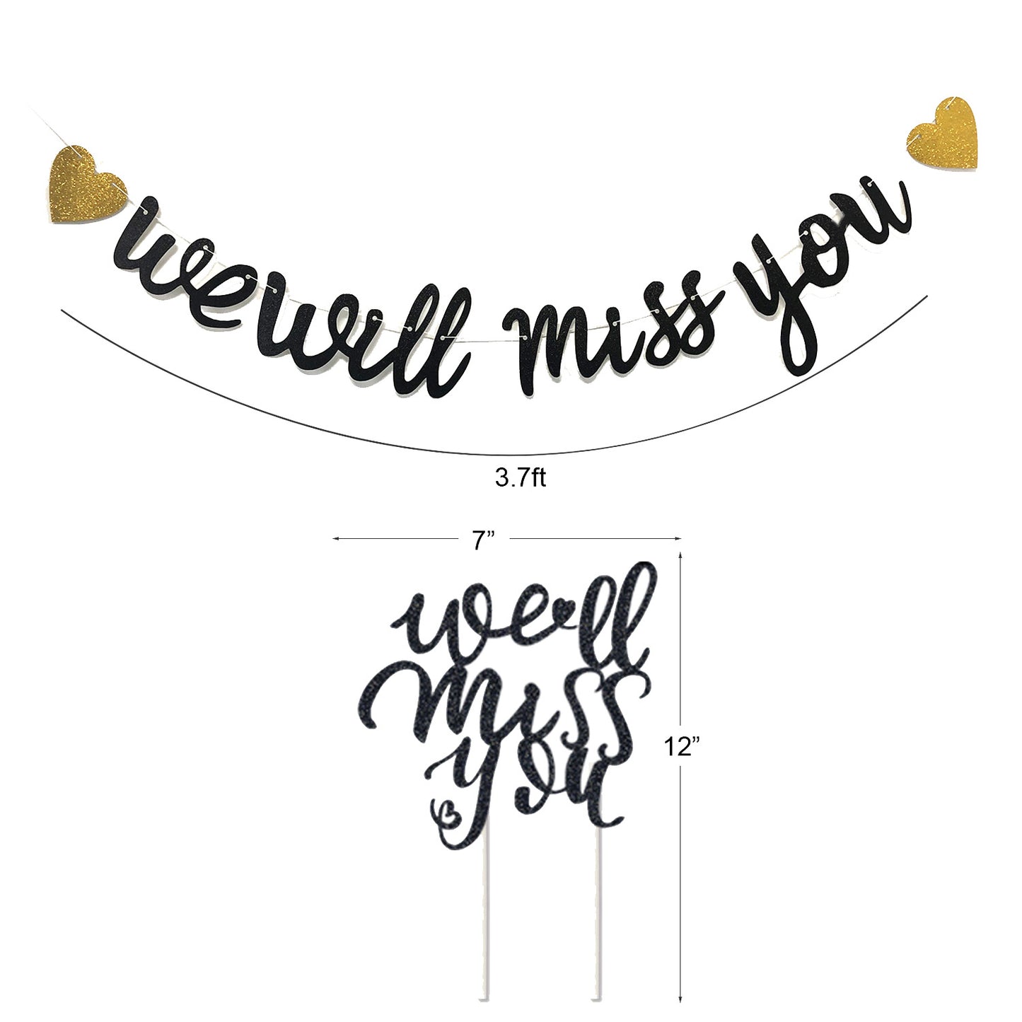 Farewell Party Decorations (Gold and Black)