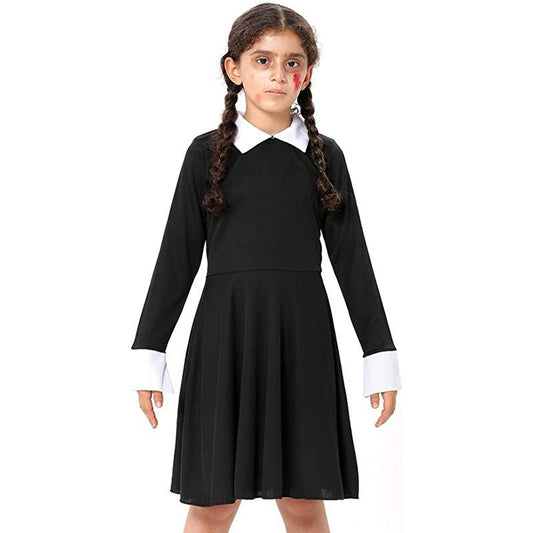 Wednesday Costume for Girls Black