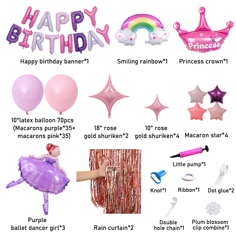 Pink Ballerina (Dancing Girls) Birthday Party Decorations.