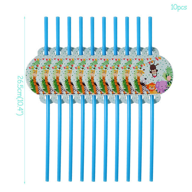 Jungle Birthday Cutlery Supplies, Party Corner provides Jungle Birthday Cutlery Supplies in UAE, Saudia, Qatar, Bahrain, and Oman. Get birthday party balloons and much more. Order now!, Party Supply Kits, Party Corner