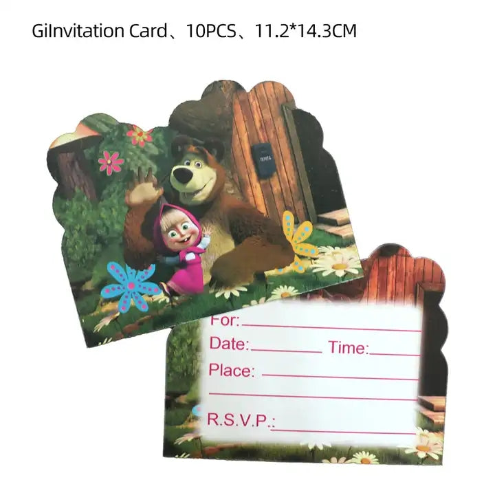 Masha and the Bear Birthday Party Supplies.