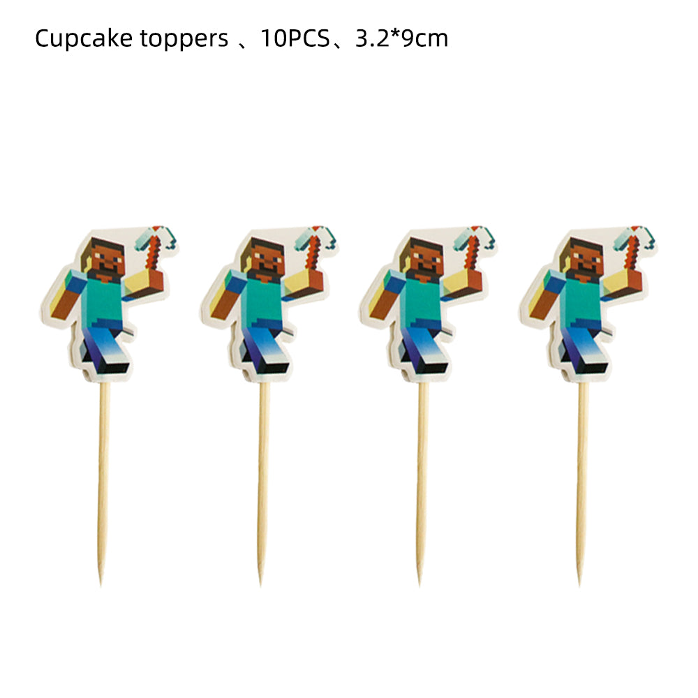 Minecraft Pixel Birthday Party Decorations.