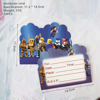 Roblox Blue Birthday Party Supplies.