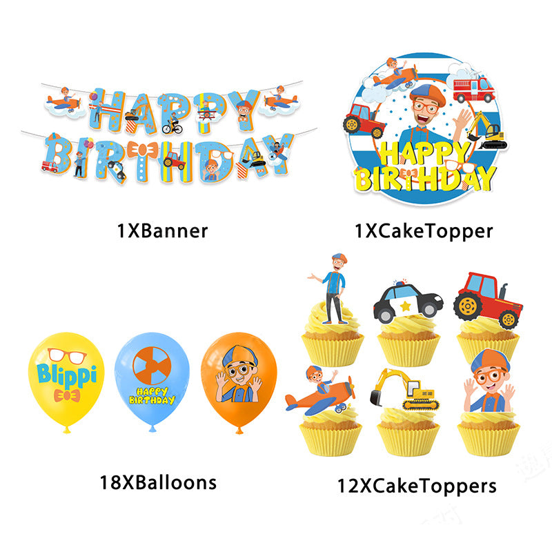 Blippi Birthday Party Decorations.