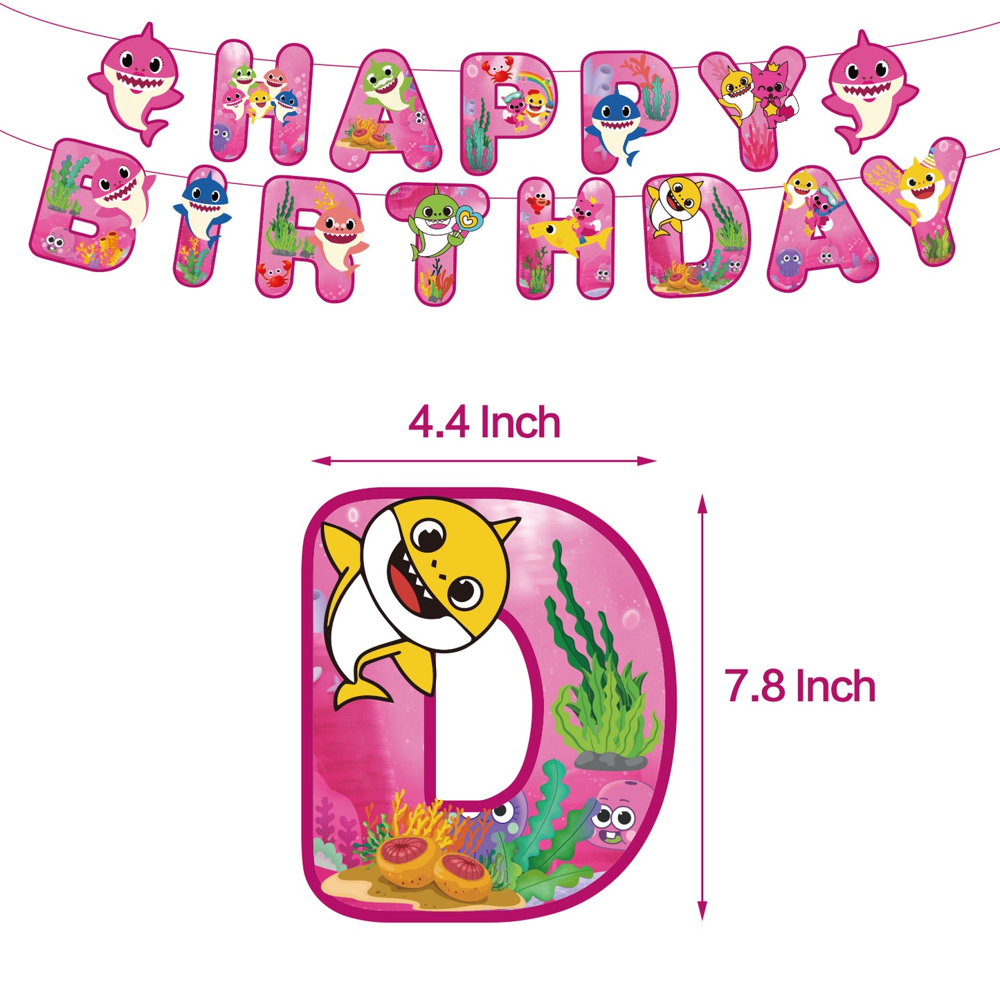 Baby Shark Pink Birthday Party Decorations
