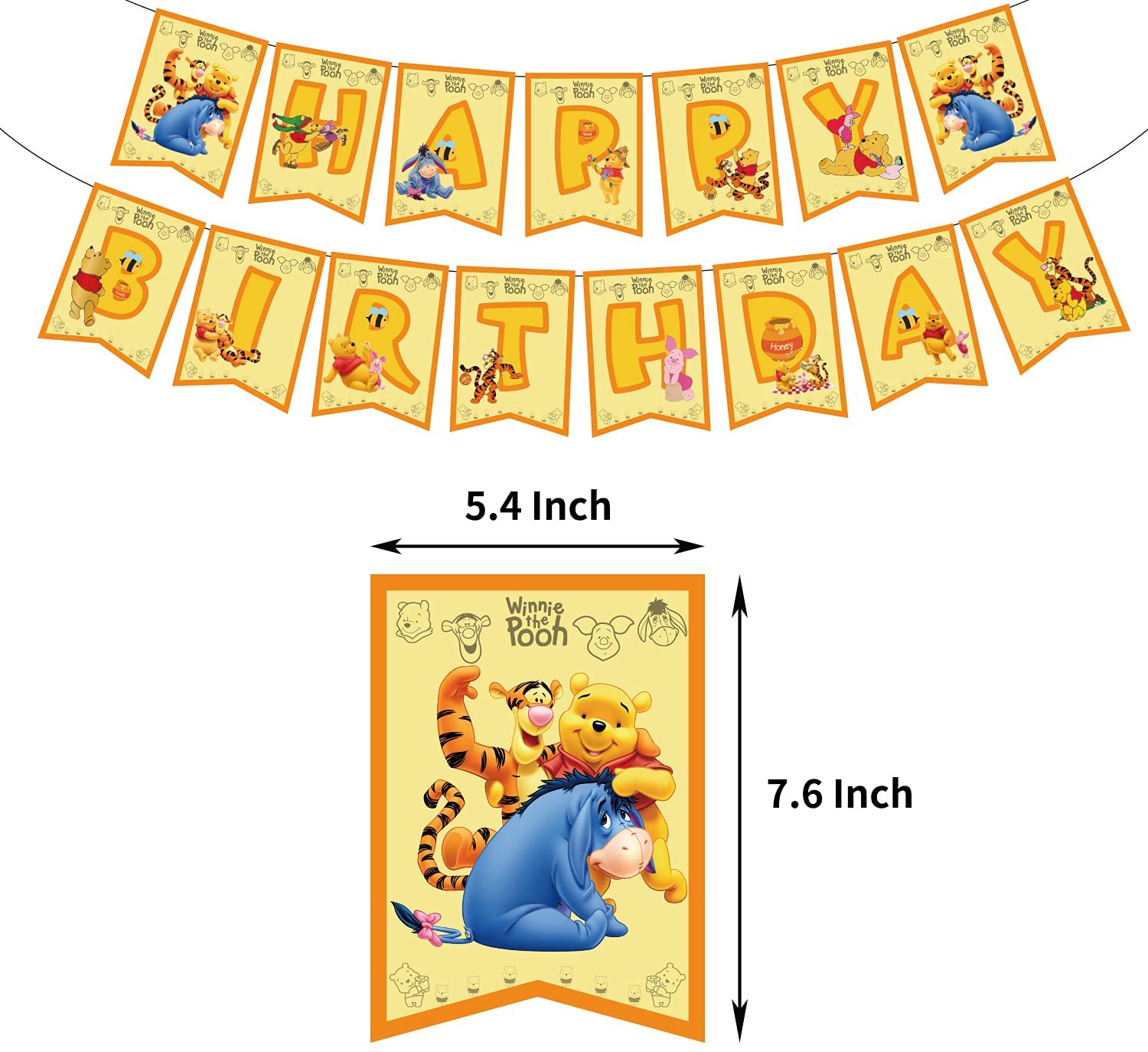 Winnie The Pooh Bear Birthday Decorations.