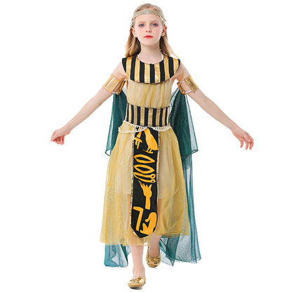 Egyptian Pharaohs Princess (Cleopatra) Green Costume.