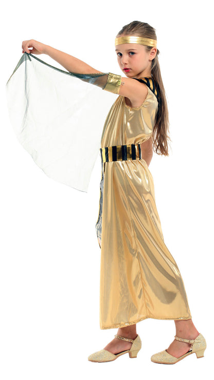 Egyptian Pharaohs Princess (Cleopatra) Golden Costume.