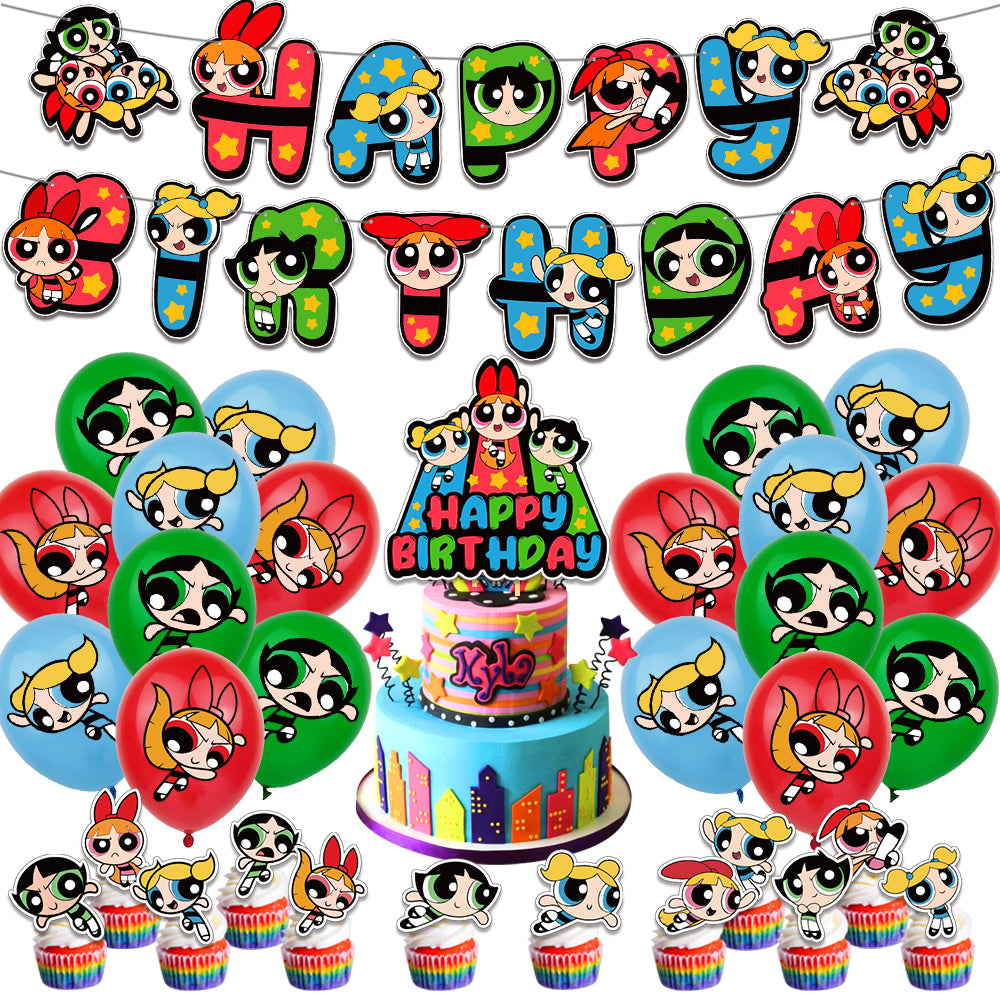 The Powerpuff Girls Birthday Decorations.