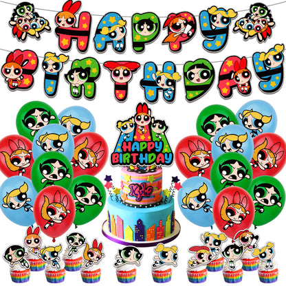 The Powerpuff Girls Birthday Decorations.