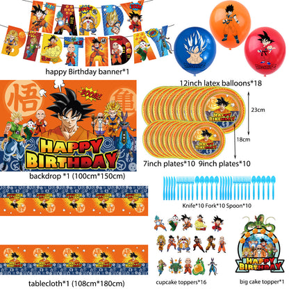 Dragon Ball Birthday Party Supplies.
