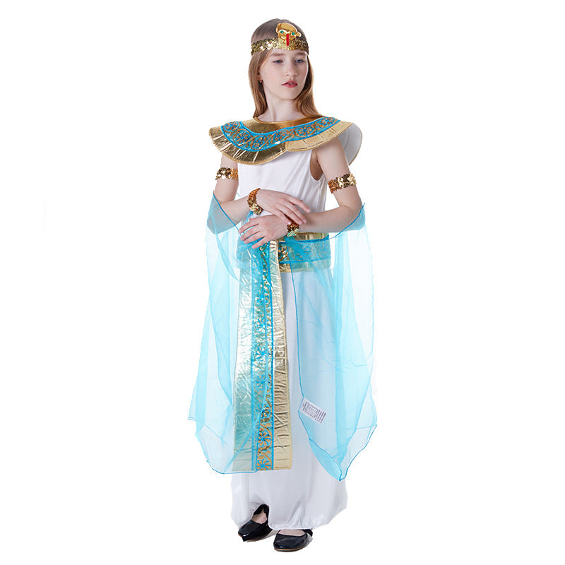 Egyptian Pharaohs Princess (Cleopatra) Blue Costume.