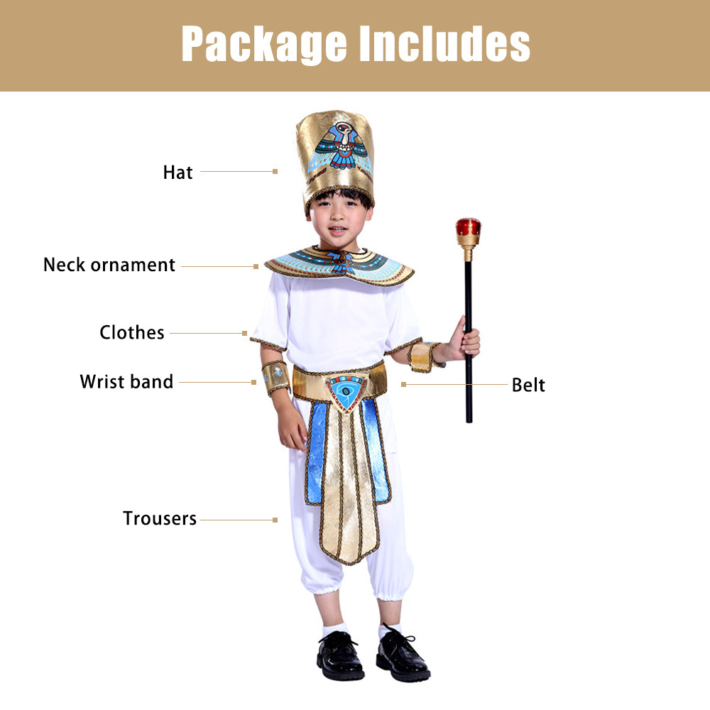 Egyptian Pharaohs Prince White Costume.