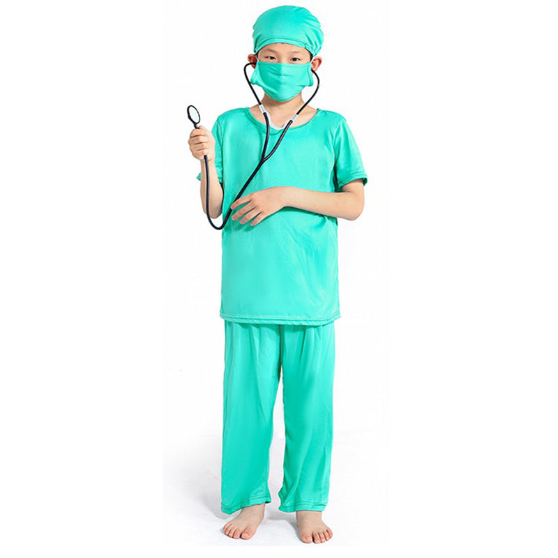 Doctor Surgical Gown (Green) with Accessories.