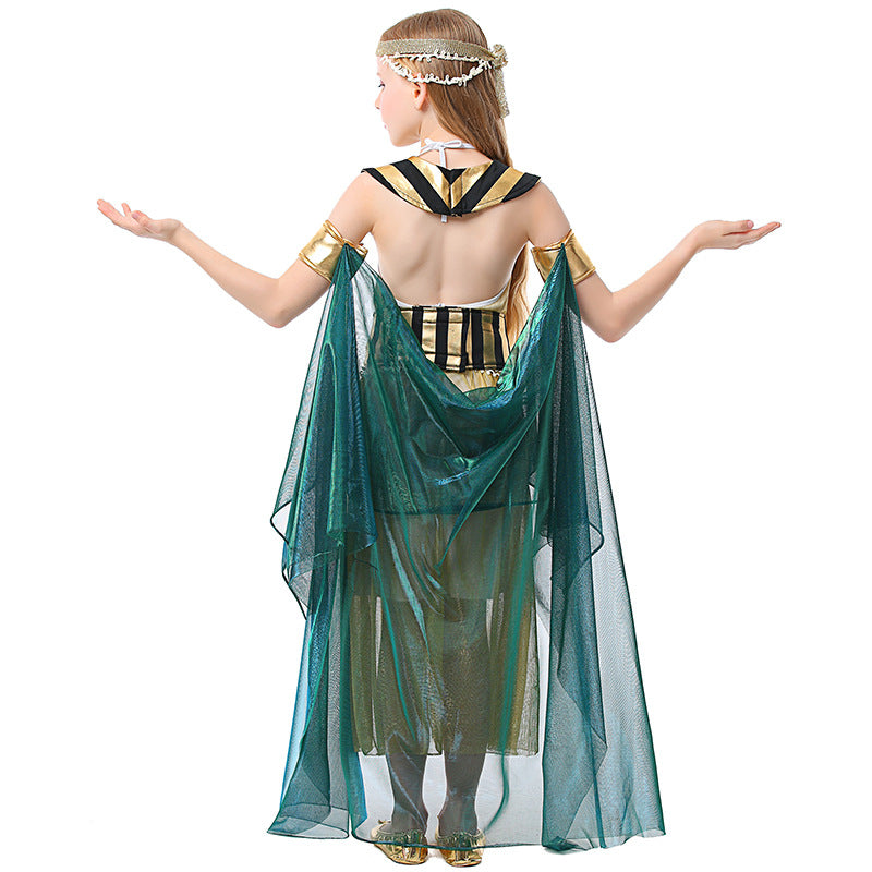 Egyptian Pharaohs Princess (Cleopatra) Green Costume.