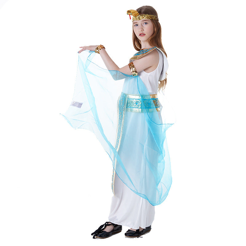Egyptian Pharaohs Princess (Cleopatra) Blue Costume.