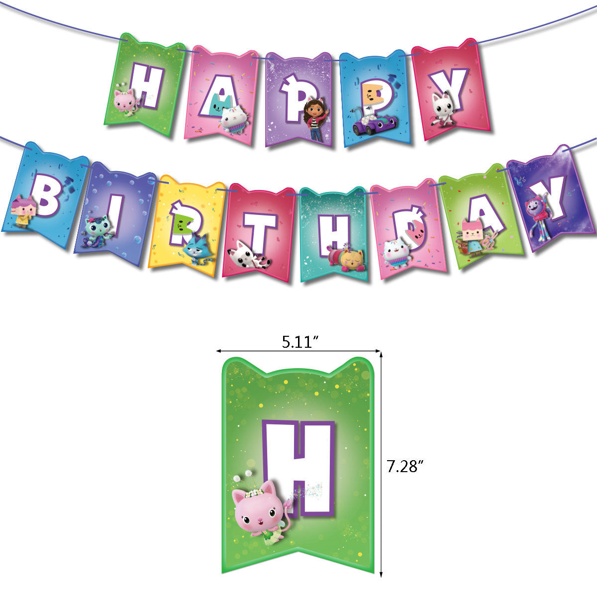 Gabby Dollhouse Birthday Party Decorations.