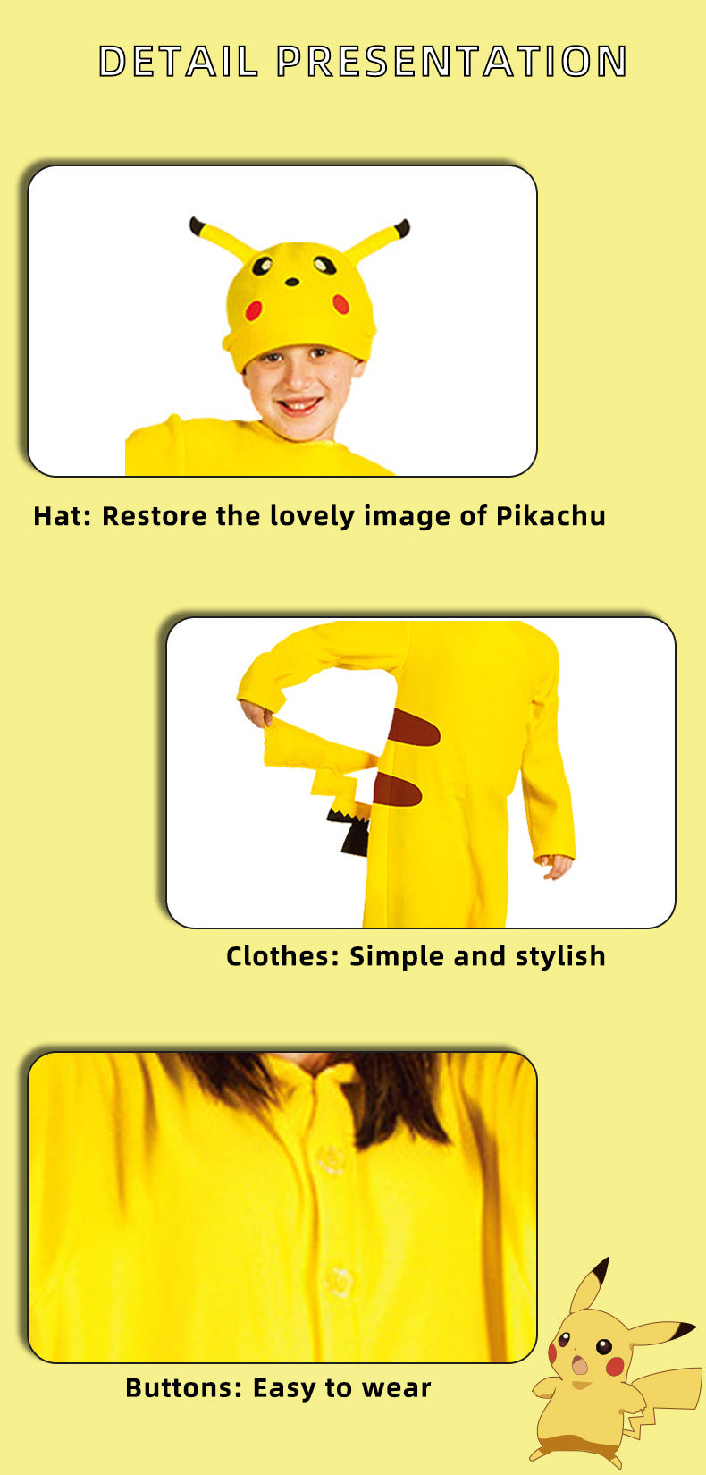Pokemon Pikachu Costume