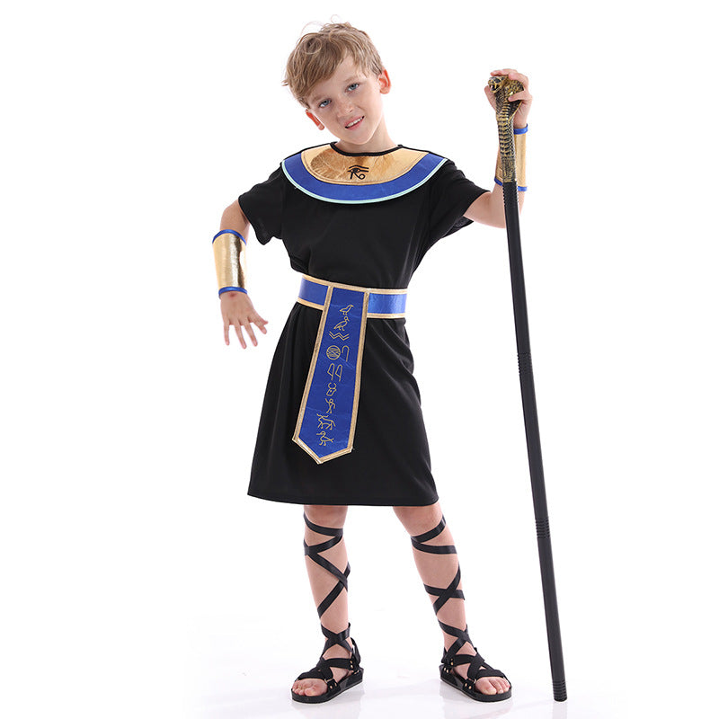 Egyptian Pharaohs Prince Black Costume.