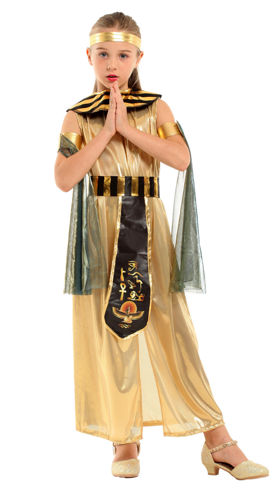 Egyptian Pharaohs Princess (Cleopatra) Golden Costume.