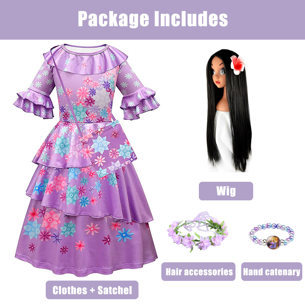 Encanto Isabella Madrigal Costume with Accessories.