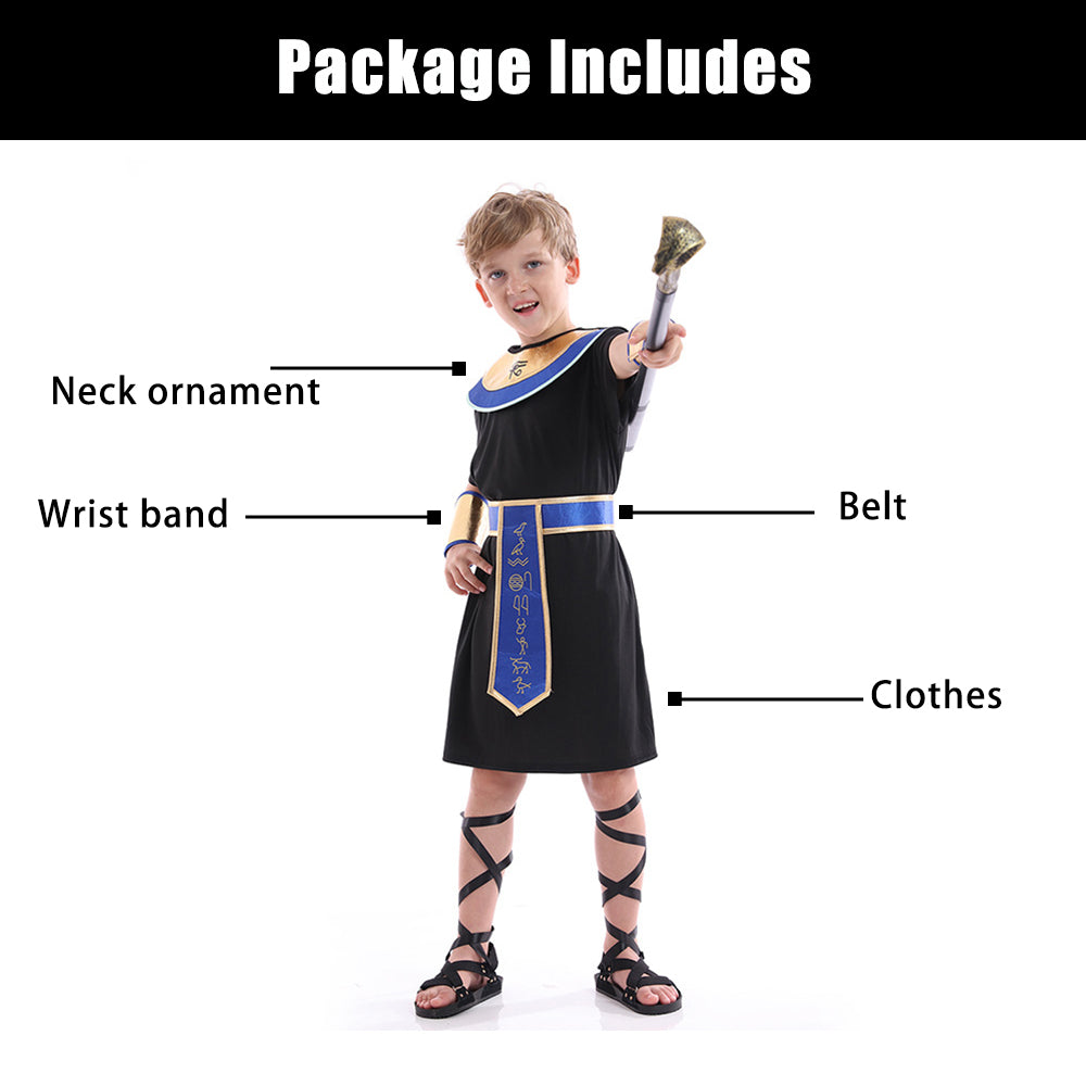 Egyptian Pharaohs Prince Black Costume.