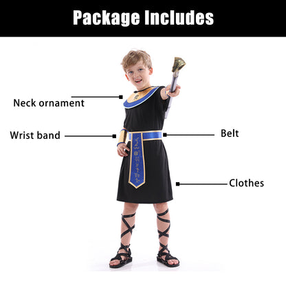 Egyptian Pharaohs Prince Black Costume.