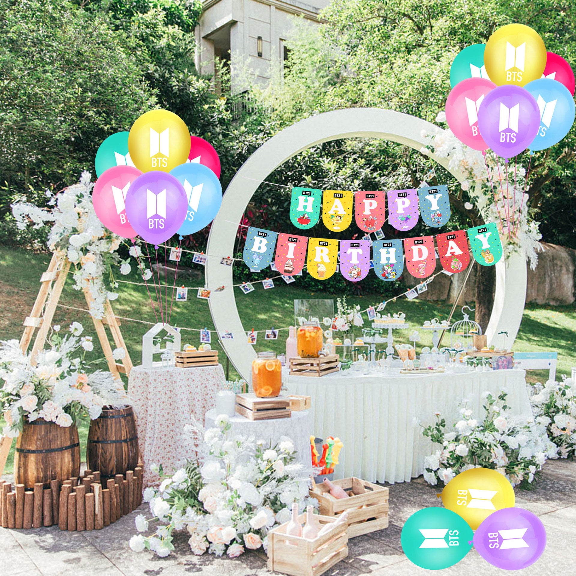 BTS (Bangtan Boys Band) Birthday Party Decorations.