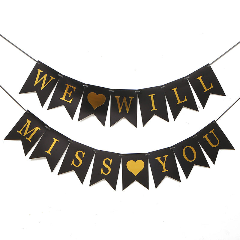 Farewell Party Decorations (Gold and Black).