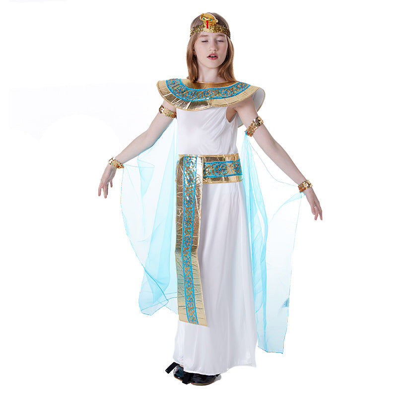 Egyptian Pharaohs Princess (Cleopatra) Blue Costume.
